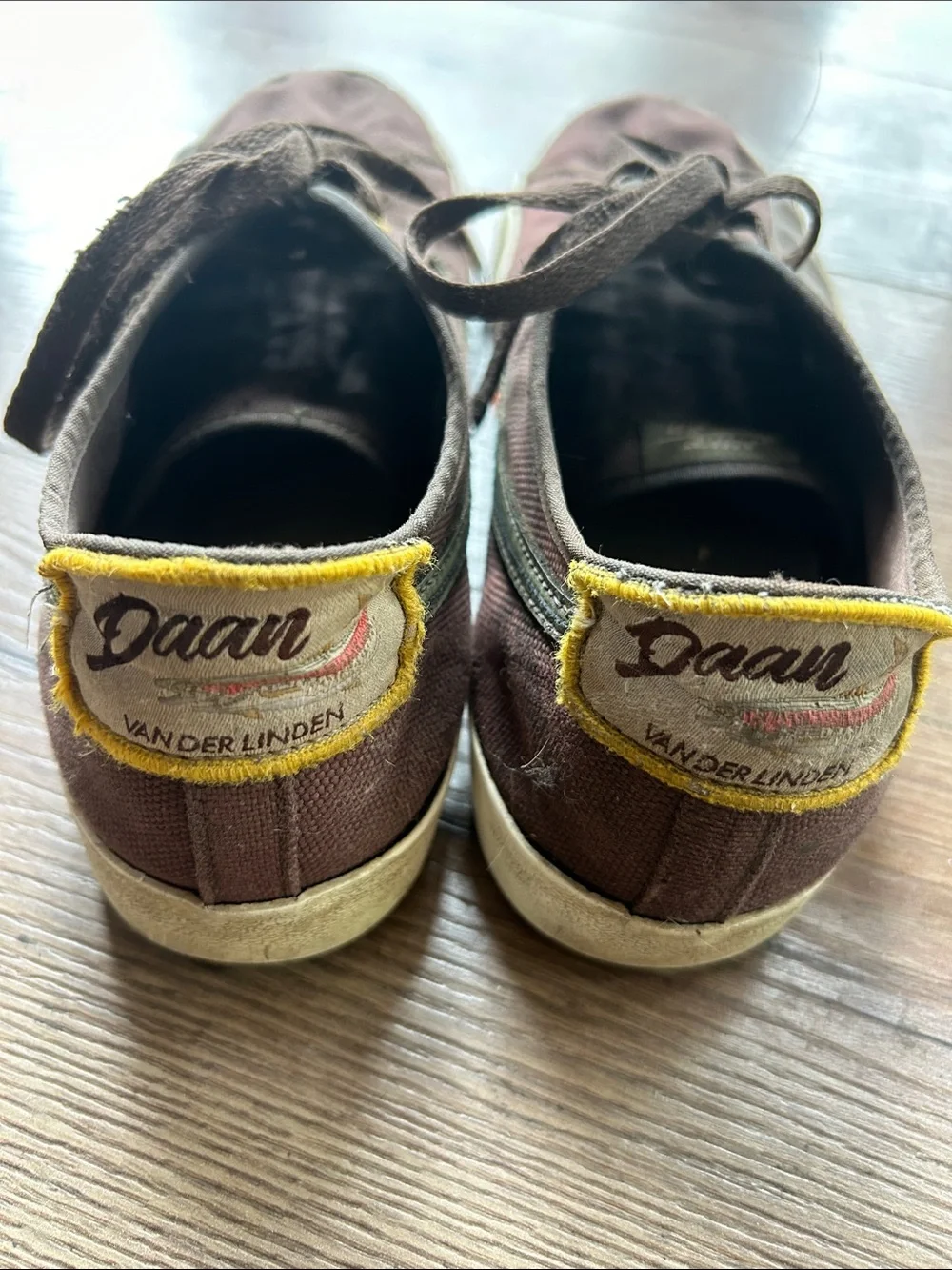 Nike SB Daan Vanderlinden  Brown Canvas Skate Shoes with Olive Accent !! Size 11